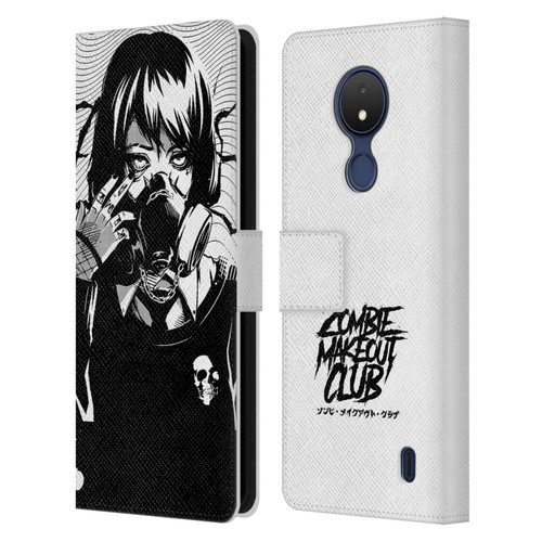 Zombie Makeout Club Art Facepiece Leather Book Wallet Case Cover For Nokia C21
