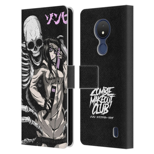 Zombie Makeout Club Art Stop Drop Selfie Leather Book Wallet Case Cover For Nokia C21