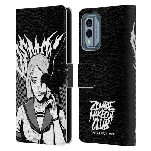 Zombie Makeout Club Art Crow Leather Book Wallet Case Cover For Nokia X30