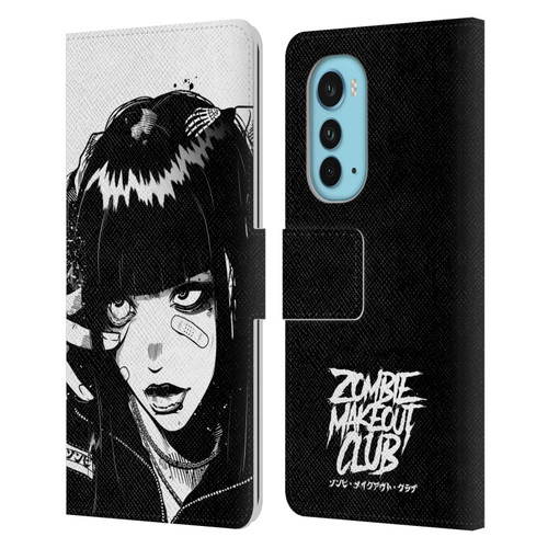 Zombie Makeout Club Art See Thru You Leather Book Wallet Case Cover For Motorola Edge (2022)