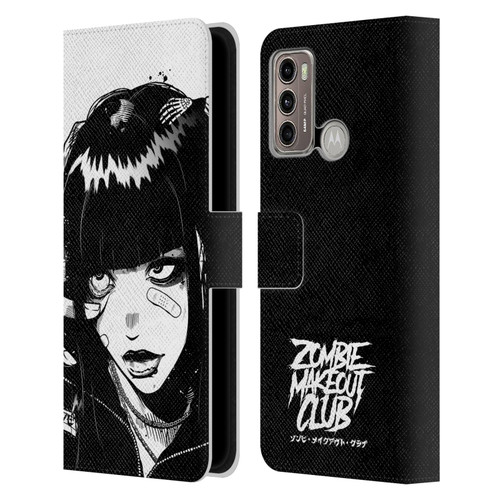 Zombie Makeout Club Art See Thru You Leather Book Wallet Case Cover For Motorola Moto G60 / Moto G40 Fusion