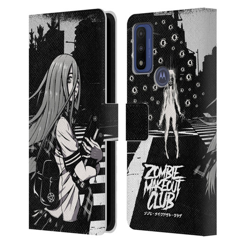 Zombie Makeout Club Art They Are Watching Leather Book Wallet Case Cover For Motorola G Pure