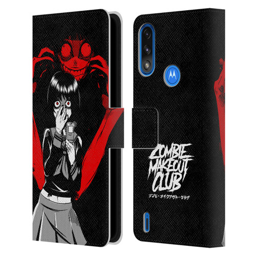 Zombie Makeout Club Art Selfie Leather Book Wallet Case Cover For Motorola Moto E7 Power / Moto E7i Power