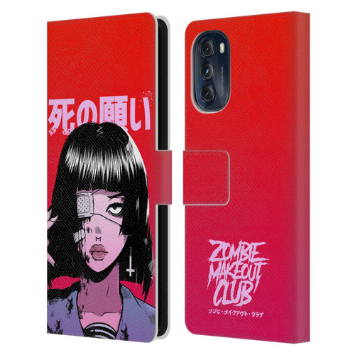 Zombie Makeout Club Art Eye Patch Leather Book Wallet Case Cover For Motorola Moto G (2022)