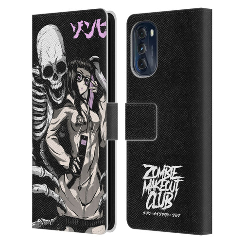 Zombie Makeout Club Art Stop Drop Selfie Leather Book Wallet Case Cover For Motorola Moto G (2022)