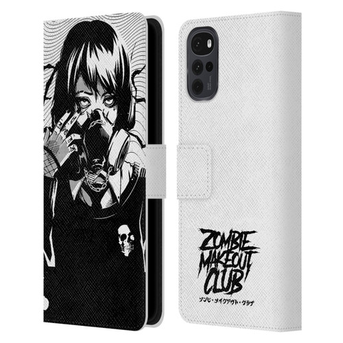 Zombie Makeout Club Art Facepiece Leather Book Wallet Case Cover For Motorola Moto G22