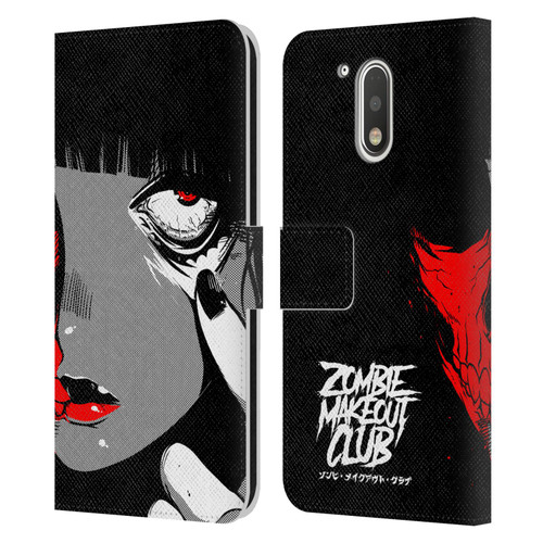 Zombie Makeout Club Art Eye Leather Book Wallet Case Cover For Motorola Moto G41