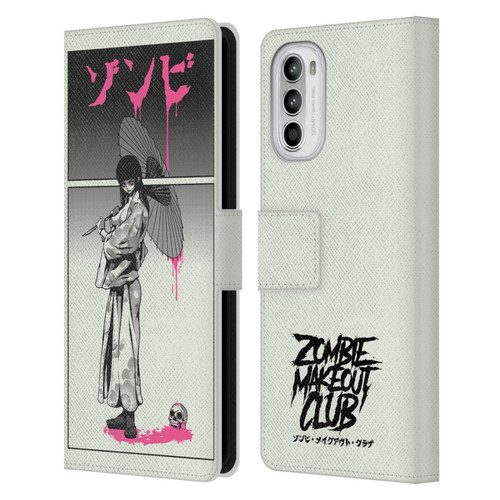 Zombie Makeout Club Art Chance Of Rain Leather Book Wallet Case Cover For Motorola Moto G52