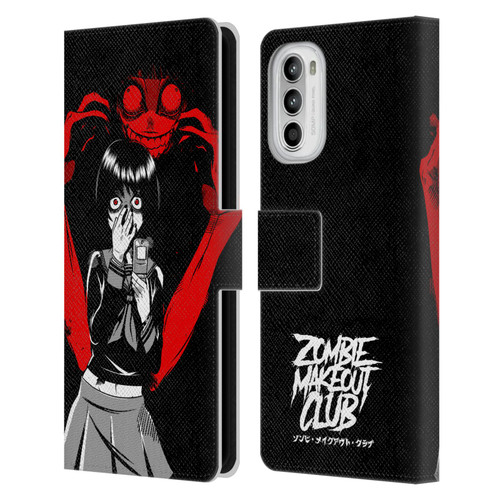 Zombie Makeout Club Art Selfie Leather Book Wallet Case Cover For Motorola Moto G52