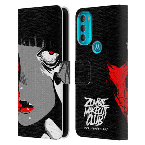 Zombie Makeout Club Art Eye Leather Book Wallet Case Cover For Motorola Moto G71 5G