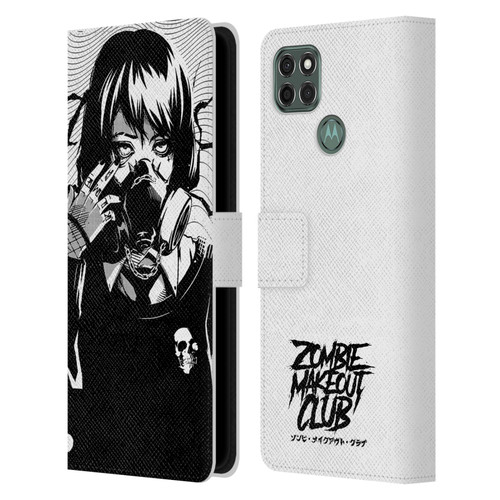Zombie Makeout Club Art Facepiece Leather Book Wallet Case Cover For Motorola Moto G9 Power