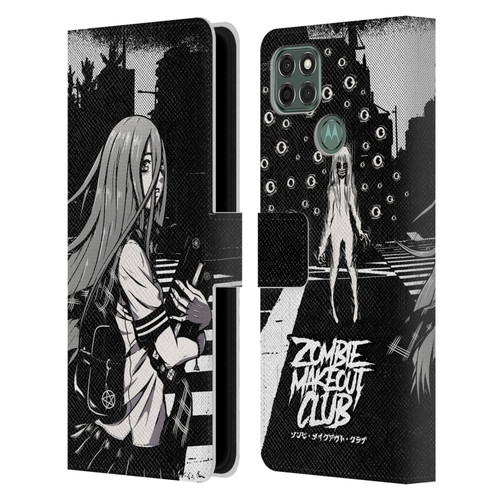 Zombie Makeout Club Art They Are Watching Leather Book Wallet Case Cover For Motorola Moto G9 Power