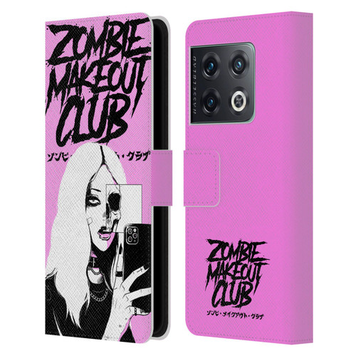 Zombie Makeout Club Art Selfie Skull Leather Book Wallet Case Cover For OnePlus 10 Pro