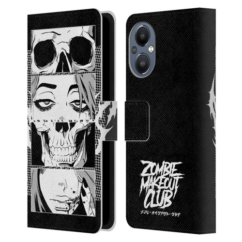 Zombie Makeout Club Art Skull Collage Leather Book Wallet Case Cover For OnePlus Nord N20 5G