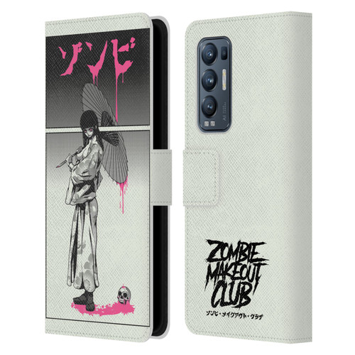 Zombie Makeout Club Art Chance Of Rain Leather Book Wallet Case Cover For OPPO Find X3 Neo / Reno5 Pro+ 5G