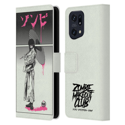 Zombie Makeout Club Art Chance Of Rain Leather Book Wallet Case Cover For OPPO Find X5