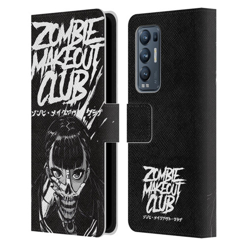 Zombie Makeout Club Art Face Off Leather Book Wallet Case Cover For OPPO Find X3 Neo / Reno5 Pro+ 5G