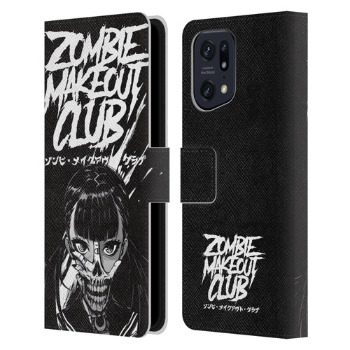 Zombie Makeout Club Art Face Off Leather Book Wallet Case Cover For OPPO Find X5
