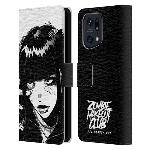 Zombie Makeout Club Art See Thru You Leather Book Wallet Case Cover For OPPO Find X5 Pro