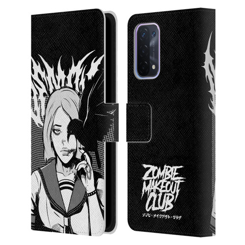 Zombie Makeout Club Art Crow Leather Book Wallet Case Cover For OPPO A54 5G