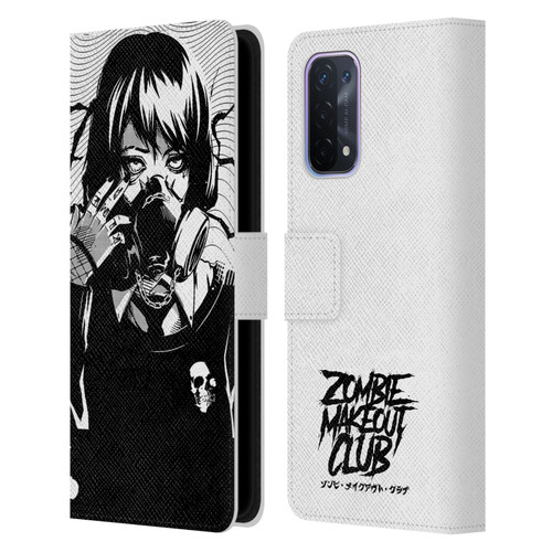 Zombie Makeout Club Art Facepiece Leather Book Wallet Case Cover For OPPO A54 5G