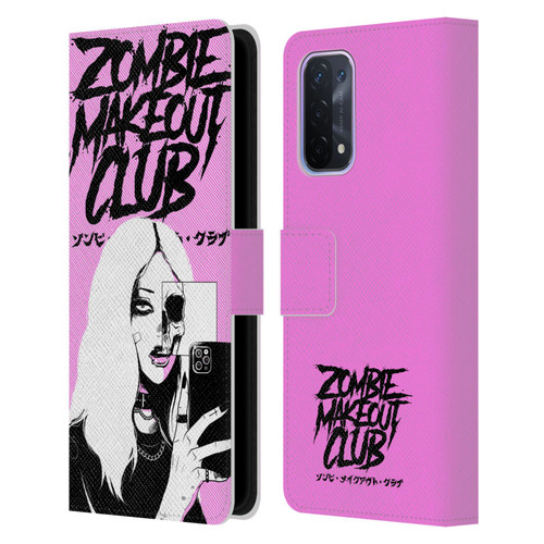 Zombie Makeout Club Art Selfie Skull Leather Book Wallet Case Cover For OPPO A54 5G