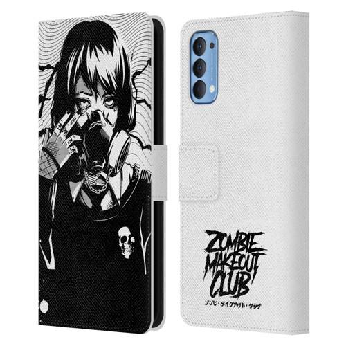 Zombie Makeout Club Art Facepiece Leather Book Wallet Case Cover For OPPO Reno 4 5G