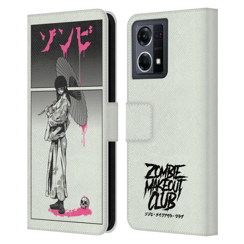 Zombie Makeout Club Art Chance Of Rain Leather Book Wallet Case Cover For OPPO Reno8 4G