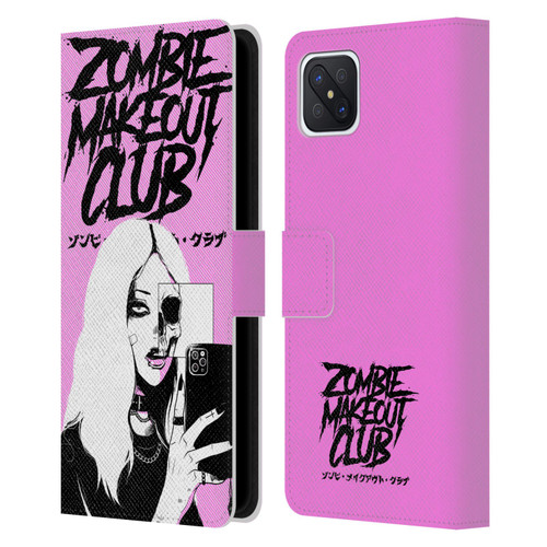 Zombie Makeout Club Art Selfie Skull Leather Book Wallet Case Cover For OPPO Reno4 Z 5G