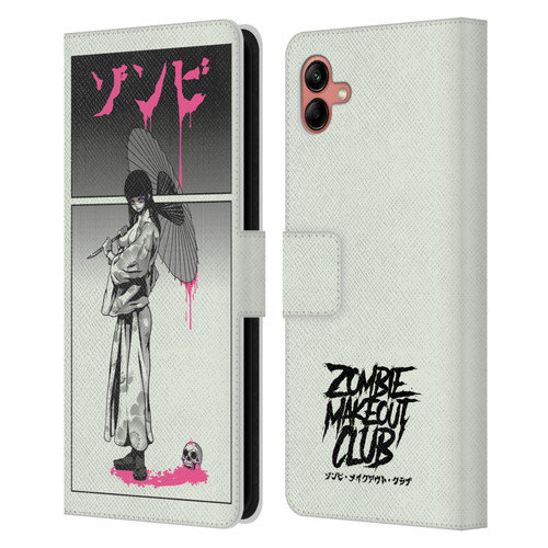 Zombie Makeout Club Art Chance Of Rain Leather Book Wallet Case Cover For Samsung Galaxy A04 (2022)