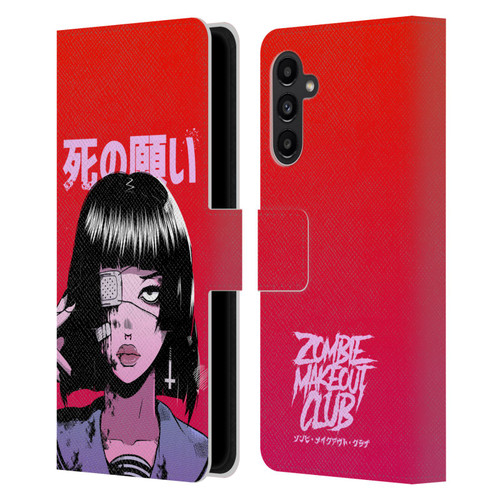 Zombie Makeout Club Art Eye Patch Leather Book Wallet Case Cover For Samsung Galaxy A13 5G (2021)