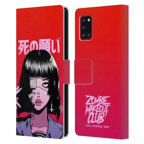 Zombie Makeout Club Art Eye Patch Leather Book Wallet Case Cover For Samsung Galaxy A31 (2020)