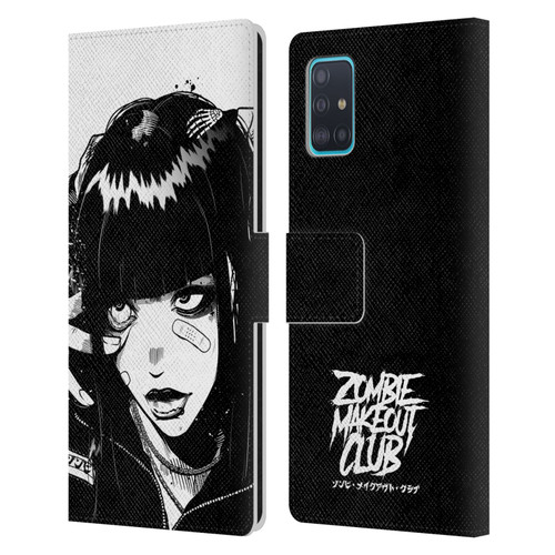 Zombie Makeout Club Art See Thru You Leather Book Wallet Case Cover For Samsung Galaxy A51 (2019)