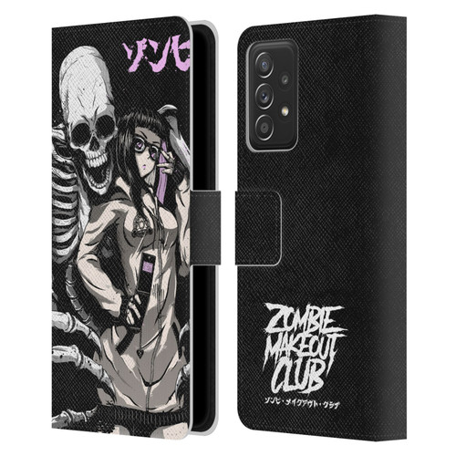 Zombie Makeout Club Art Stop Drop Selfie Leather Book Wallet Case Cover For Samsung Galaxy A52 / A52s / 5G (2021)