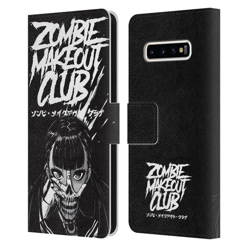 Zombie Makeout Club Art Face Off Leather Book Wallet Case Cover For Samsung Galaxy S10+ / S10 Plus