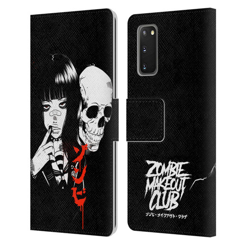 Zombie Makeout Club Art Girl And Skull Leather Book Wallet Case Cover For Samsung Galaxy S20 / S20 5G