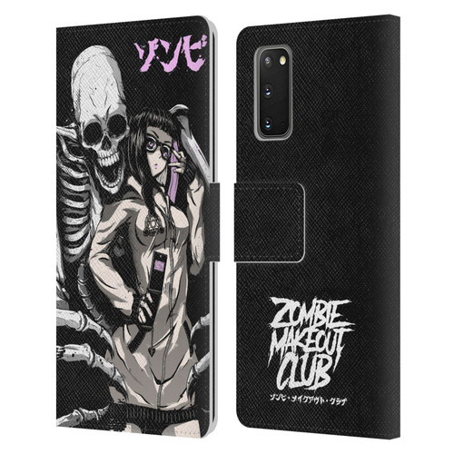 Zombie Makeout Club Art Stop Drop Selfie Leather Book Wallet Case Cover For Samsung Galaxy S20 / S20 5G
