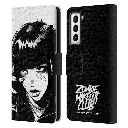 Zombie Makeout Club Art See Thru You Leather Book Wallet Case Cover For Samsung Galaxy S21 5G