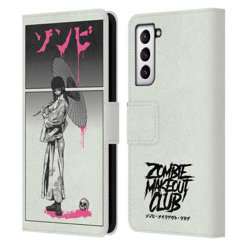 Zombie Makeout Club Art Chance Of Rain Leather Book Wallet Case Cover For Samsung Galaxy S21 5G