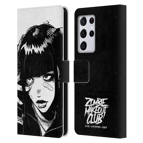 Zombie Makeout Club Art See Thru You Leather Book Wallet Case Cover For Samsung Galaxy S21 Ultra 5G