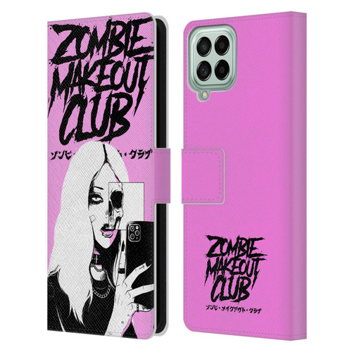 Zombie Makeout Club Art Selfie Skull Leather Book Wallet Case Cover For Samsung Galaxy M53 (2022)