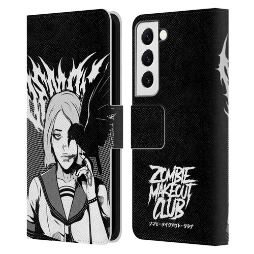Zombie Makeout Club Art Crow Leather Book Wallet Case Cover For Samsung Galaxy S22 5G