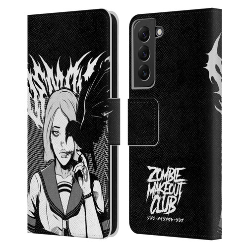 Zombie Makeout Club Art Crow Leather Book Wallet Case Cover For Samsung Galaxy S22+ 5G