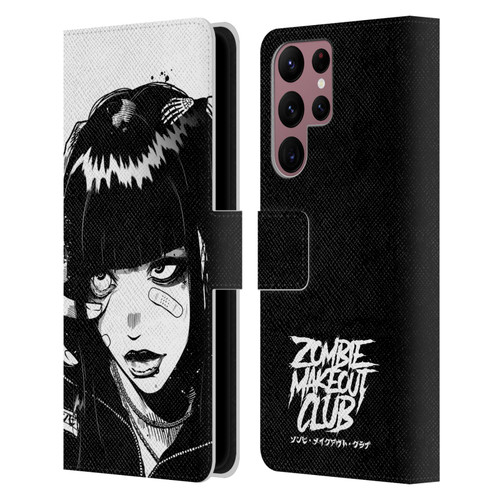Zombie Makeout Club Art See Thru You Leather Book Wallet Case Cover For Samsung Galaxy S22 Ultra 5G