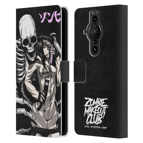 Zombie Makeout Club Art Stop Drop Selfie Leather Book Wallet Case Cover For Sony Xperia Pro-I