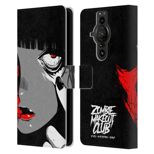 Zombie Makeout Club Art Eye Leather Book Wallet Case Cover For Sony Xperia Pro-I