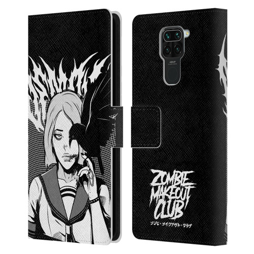 Zombie Makeout Club Art Crow Leather Book Wallet Case Cover For Xiaomi Redmi Note 9 / Redmi 10X 4G