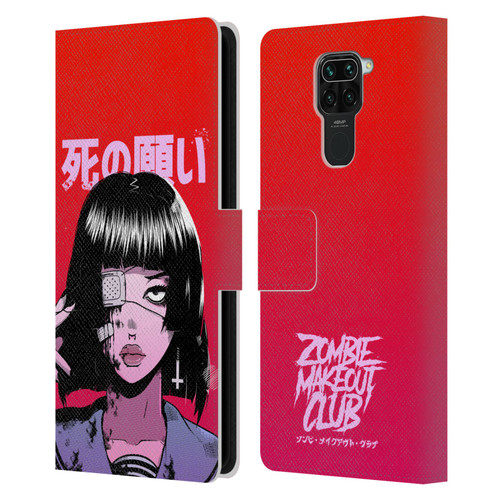 Zombie Makeout Club Art Eye Patch Leather Book Wallet Case Cover For Xiaomi Redmi Note 9 / Redmi 10X 4G