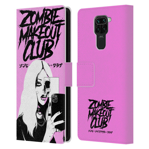 Zombie Makeout Club Art Selfie Skull Leather Book Wallet Case Cover For Xiaomi Redmi Note 9 / Redmi 10X 4G