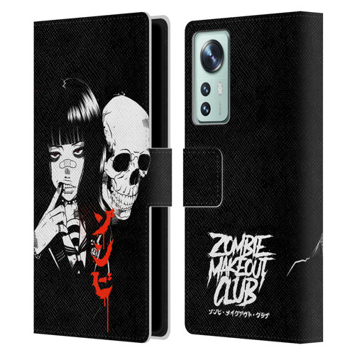 Zombie Makeout Club Art Girl And Skull Leather Book Wallet Case Cover For Xiaomi 12